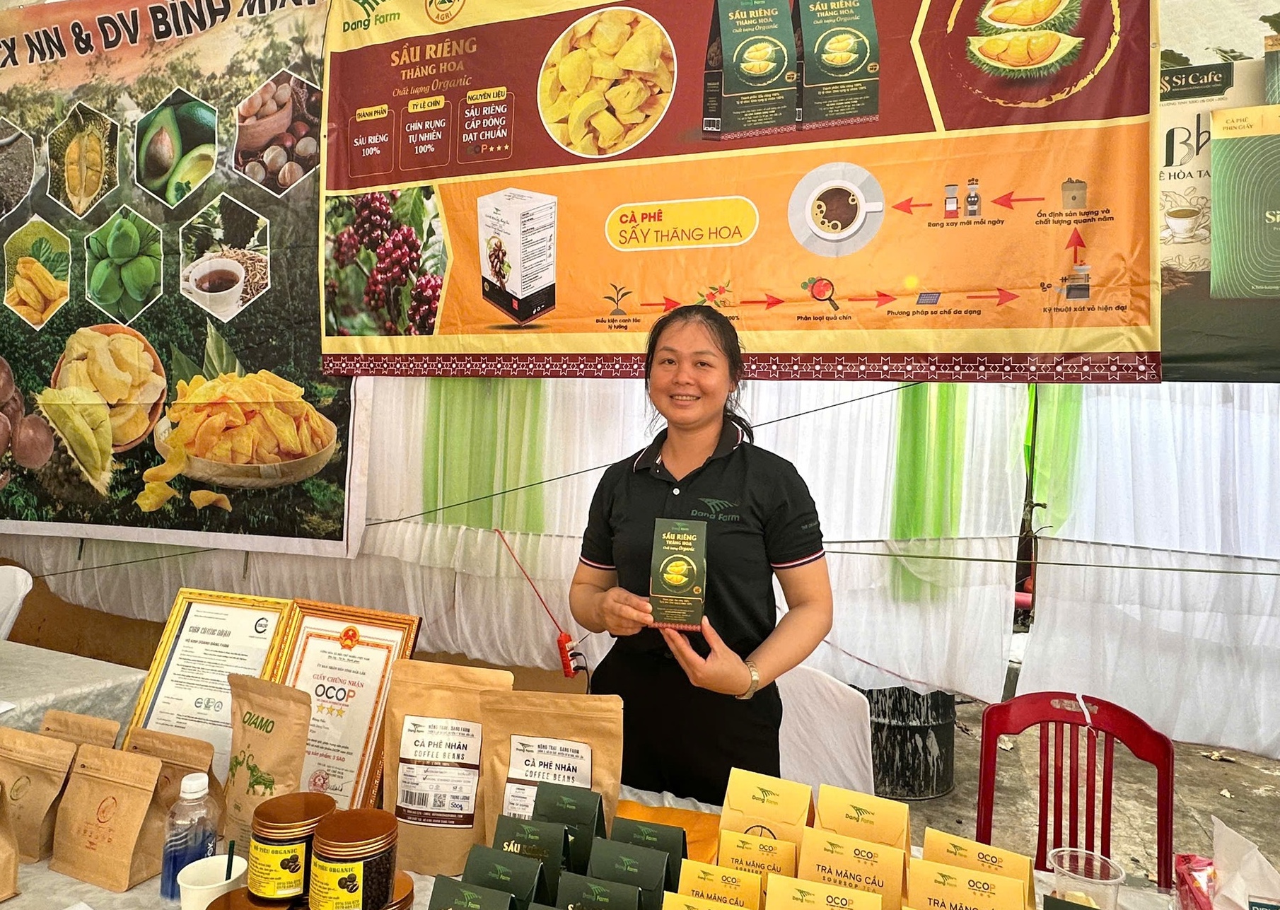 Nông trại Dang Farm là đơn vị đầu tiên xây dựng thương hiệu sầu riêng cấp đông OCOP tại Đắk Lắk